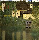 Gustav Klimt Canvas Paintings - Water Castle